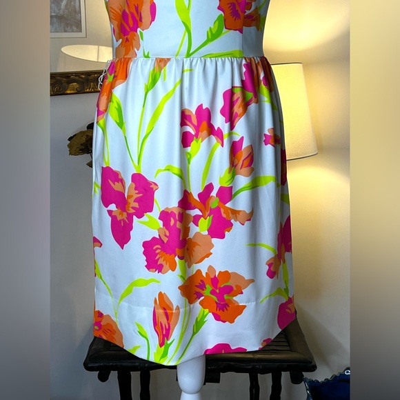 Gretchen Scott Jersey Date Night White Floral Dress Size Small - Picture 5 of 13